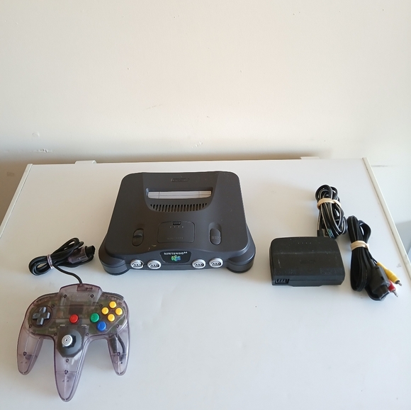 Nintendo 64 Console N64 w/Atomic Purple Controller, Tested & Working! - Picture 8 of 8